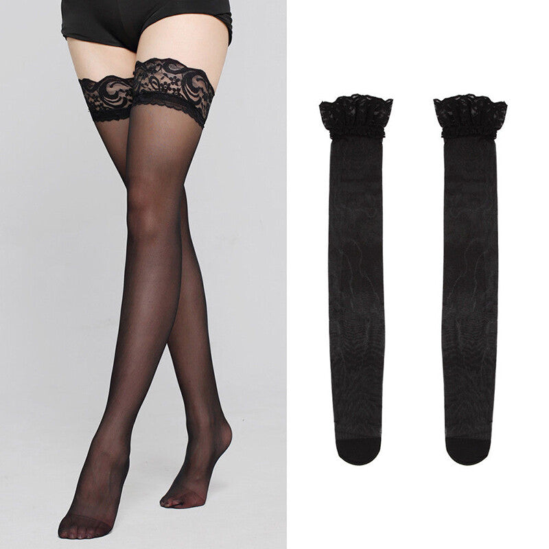 Bloom Ritual Lace Garter Belt and Stockings Set - Elegant Lingerie