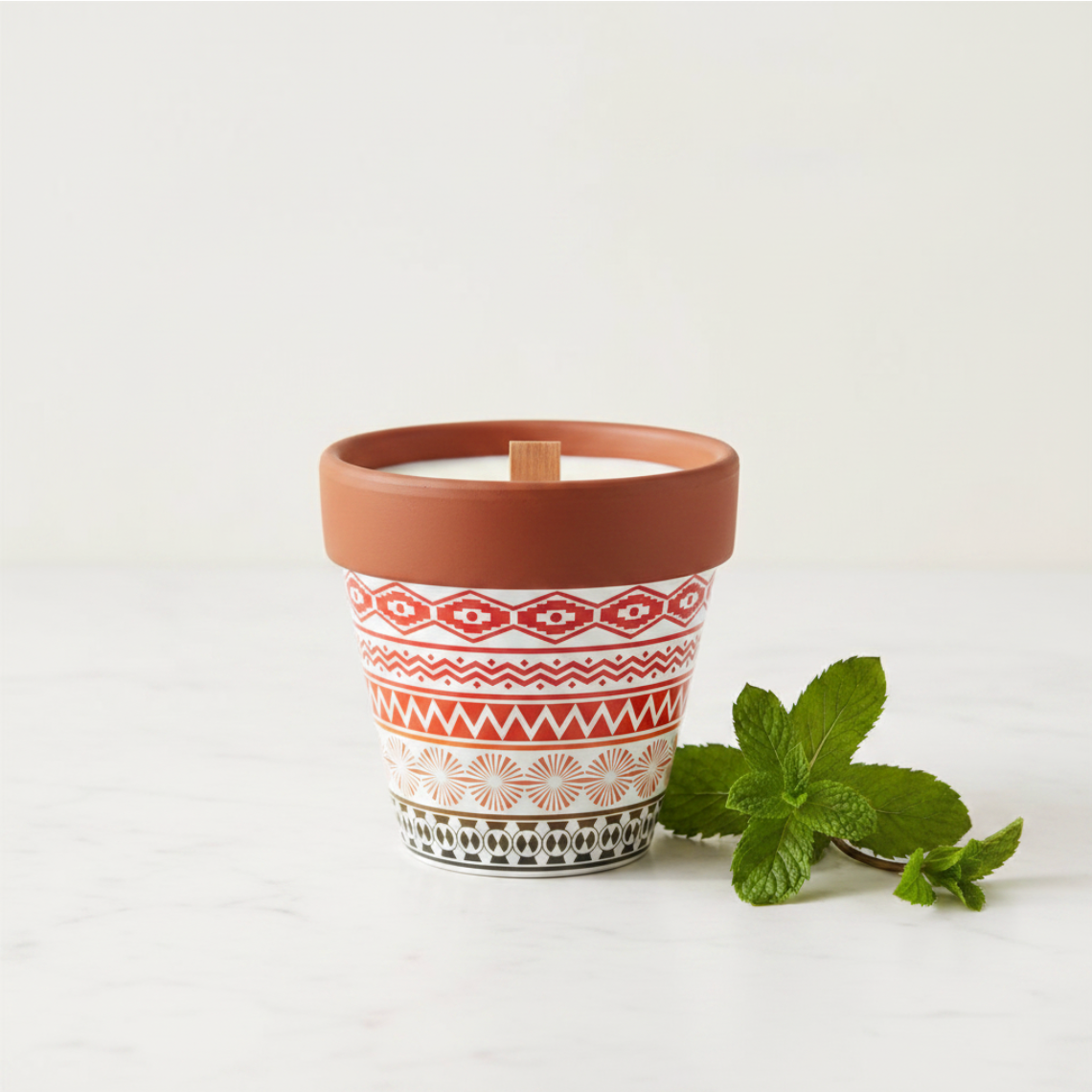 Herb Garden Aromatherapy Soy Candle Pot | Hand-Poured Soy Wax | Wooden Wick | 3 Scents
