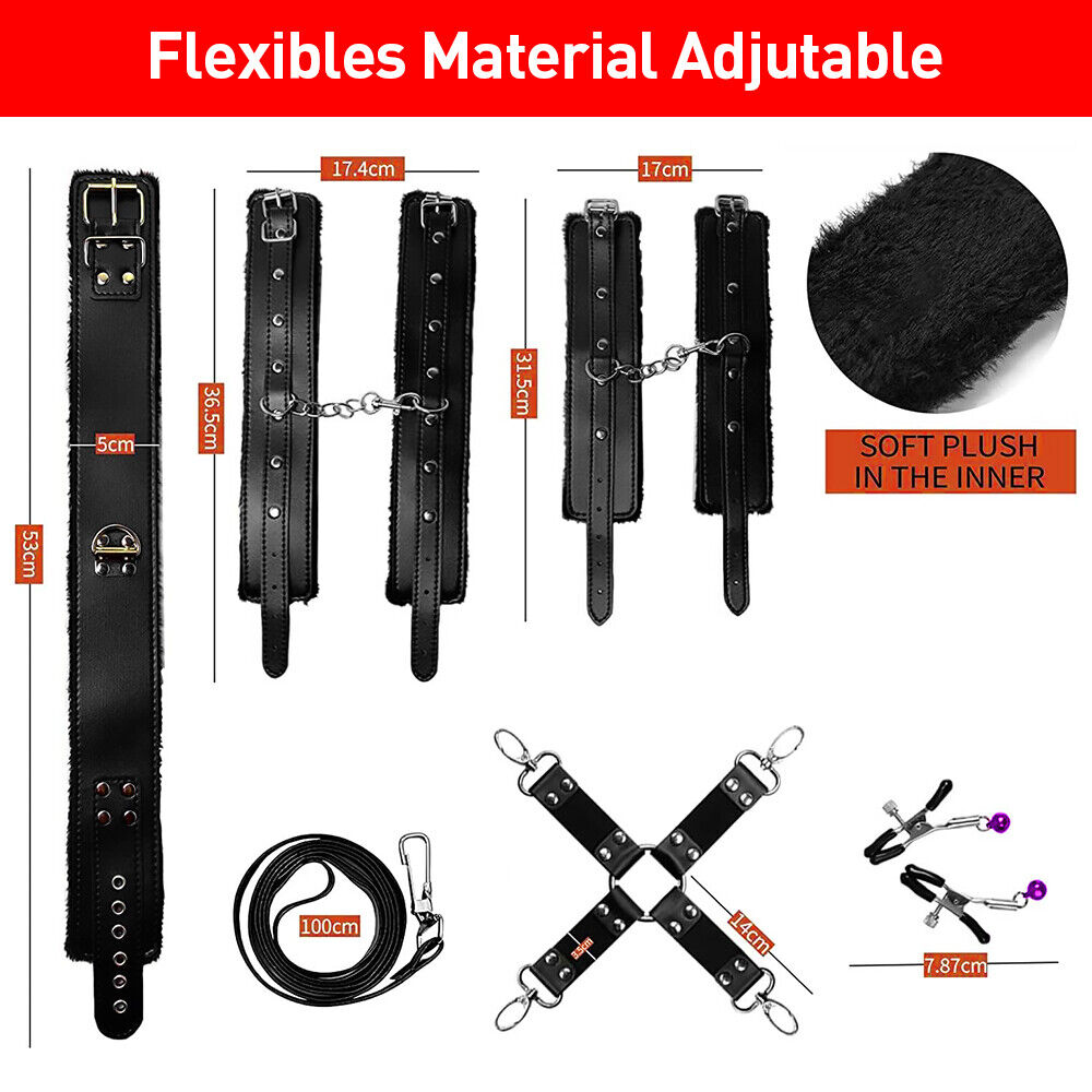 Bloom Ritual 10-Piece Leather Bondage Set - Premium BDSM Kit