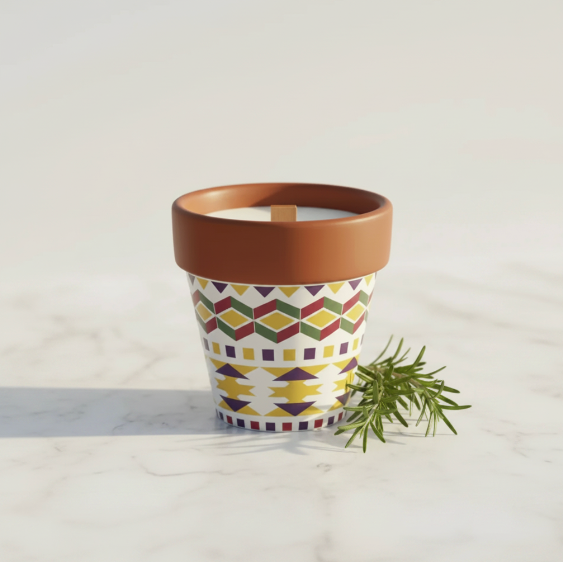 Herb Garden Aromatherapy Soy Candle Pot | Hand-Poured Soy Wax | Wooden Wick | 3 Scents