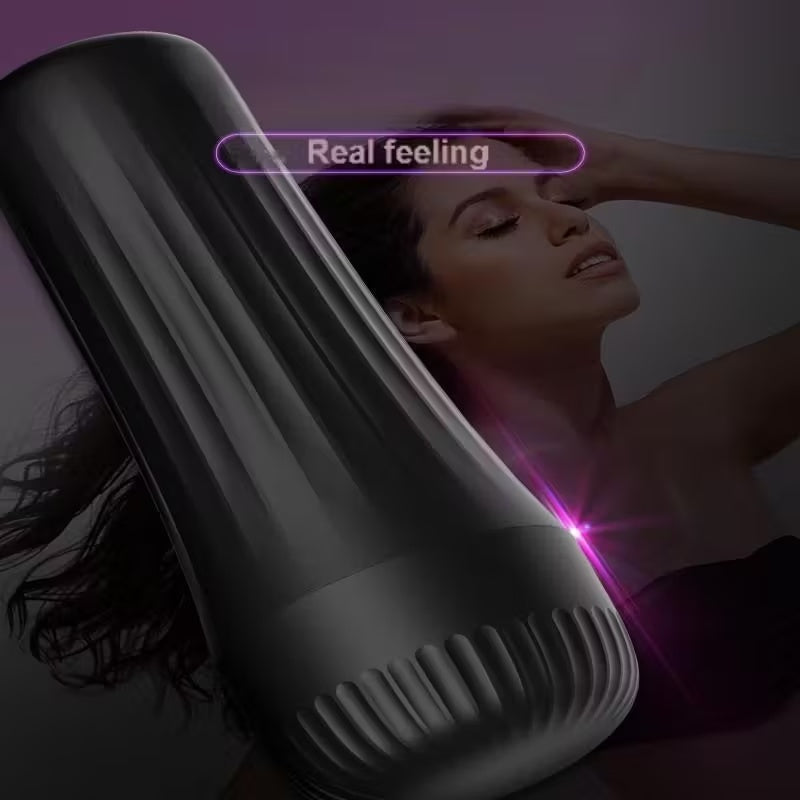 Black Premium Male Massager Adjustable Suction Discreet | Bloom Intimate