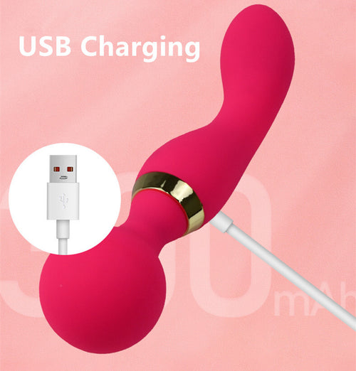 20-Speed Dual Head Body Massager Wand – Rechargeable & Whisper Quiet