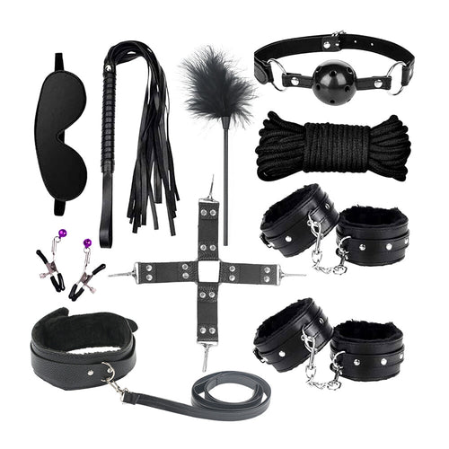 Bloom Ritual 10-Piece Leather Bondage Set - Premium BDSM Kit
