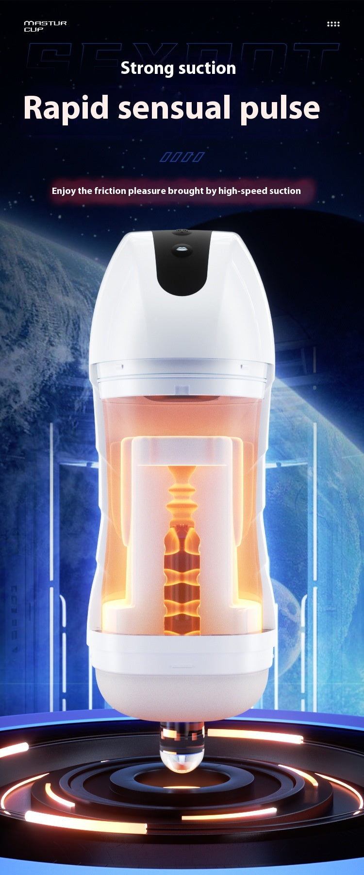 Mens Automatic Vacuum Massager 20-Speed Hands-Free Discreet | Bloom Intimate