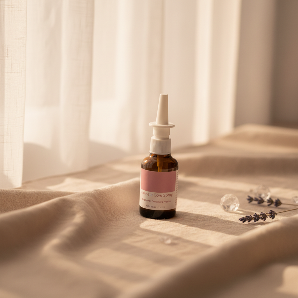 Female Intimate Care Spray by Bloom Intimate - bedside table lifestyle