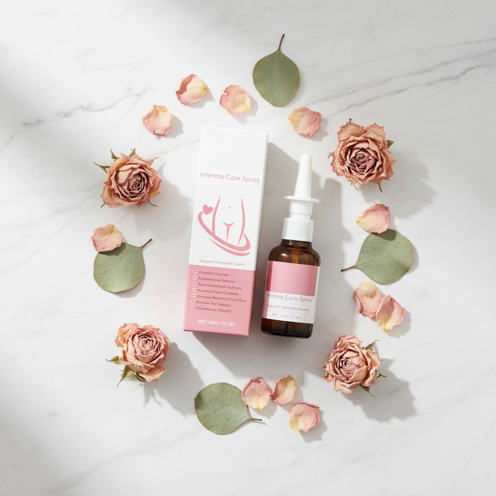 Female Intimate Care Spray by Bloom Intimate - bedside table lifestyle