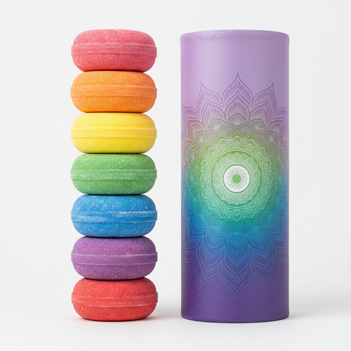 Chakra bath fizzer set product shot