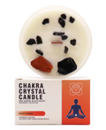 Root Chakra Crystal Candle - Red Jasper, Black Agate - Fragrance: Black Oud