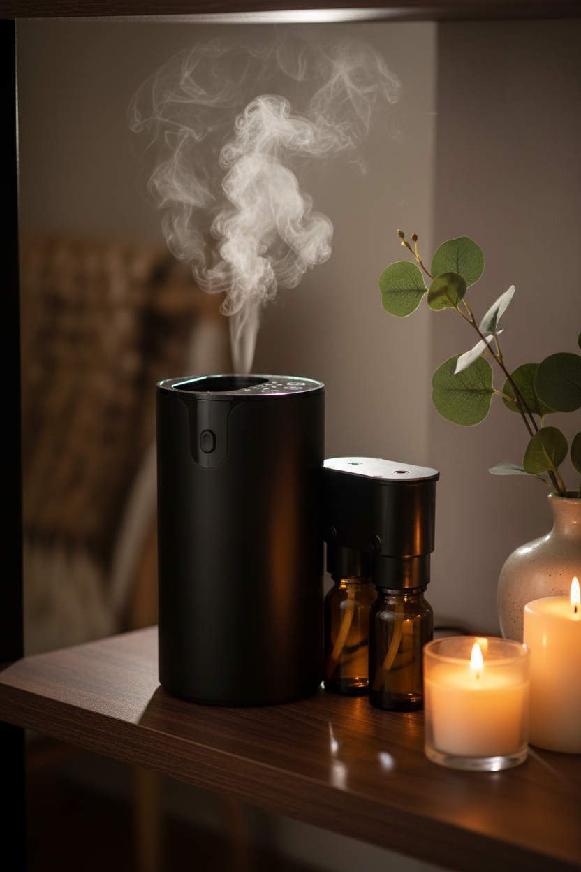 Black nebulizer warm lifestyle