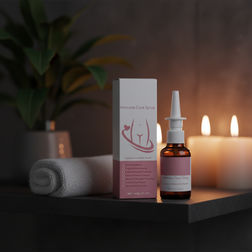 Female Intimate Care Spray by Bloom Intimate - bedside table lifestyle